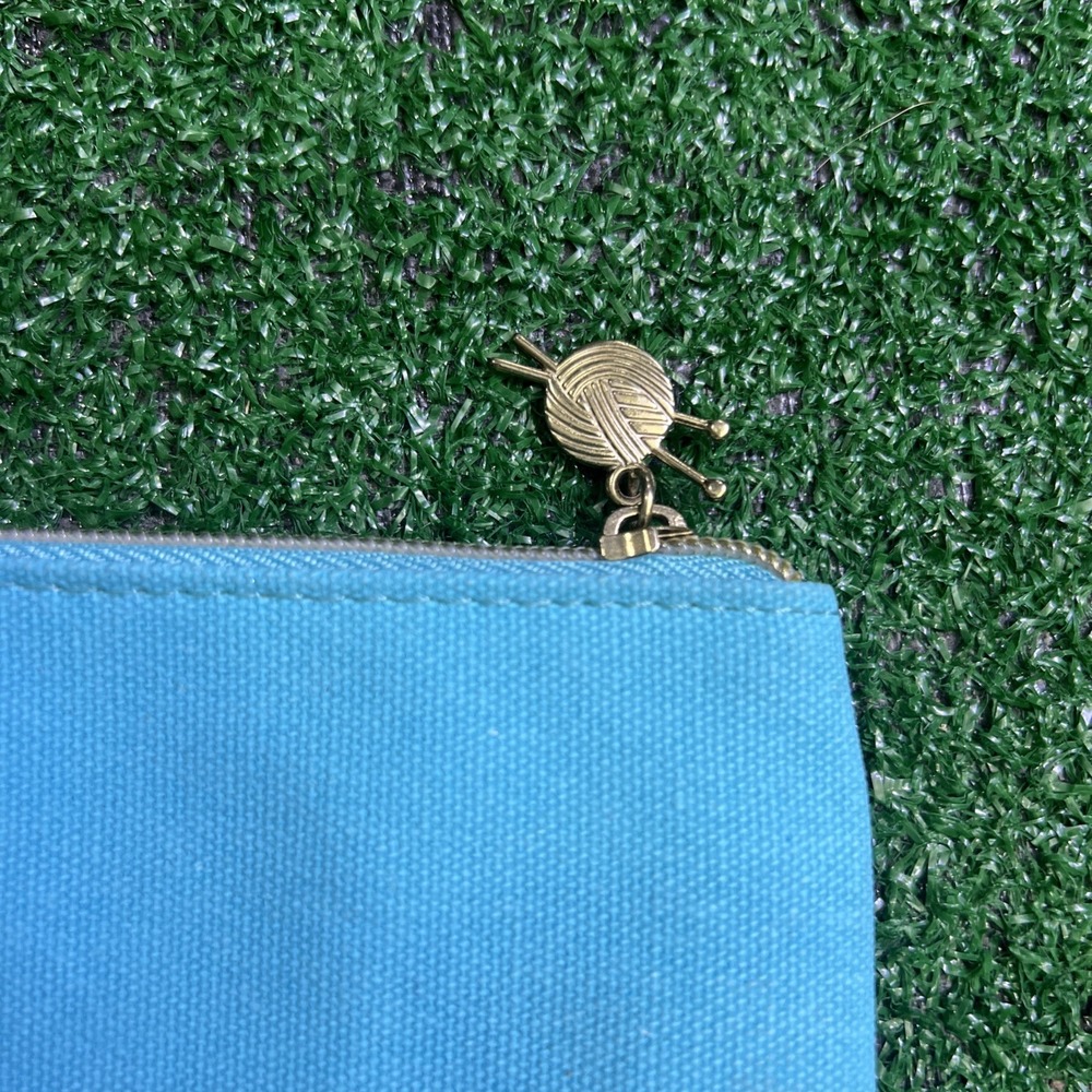 PROCRASTIKNITING‎ Knitting Needles Zippered Pouch For 10" Needles Teal NWT - Picture 5 of 8